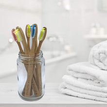 Terra Futura Bamboo Toothbrush 4 Pack  Ergonomic Toothbrush. Eco Friendly  Biodegradable & Environmentally Sustainable  BPA Free Bristles  E