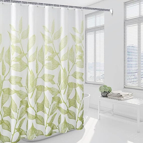 Thickened Polyester Shower Curtain Simple and Generous Bath Curtain Bathroom Curtains with HooksW59 ¡Á H70.8