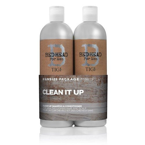 Tigi Bed Head for Men Clean it Up Duo - Shampoo 750ml Conditioner 750ml