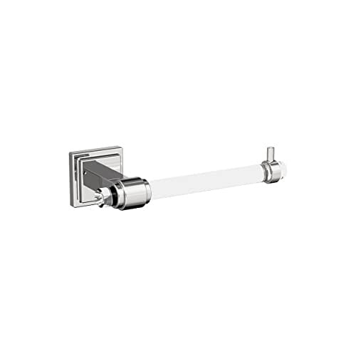 | Toilet Paper Holder | Clear/Chrome | Glacio| Single Post Tissue Holder | Bath Hardware | Bathroom Accessories