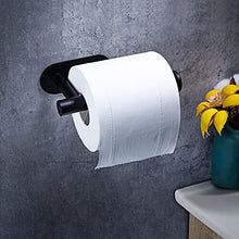 Toilet Roll Holder Self Adhesive Black Paper Holders Tissue 3M Stand Hanger Bathroom SUS-304 Stainless Steel 10 Years Warranty,No Drilling Required,