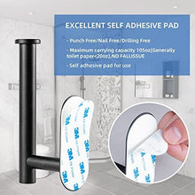 Toilet Roll Holder Self Adhesive Black Paper Holders Tissue 3M Stand Hanger Bathroom SUS-304 Stainless Steel 10 Years Warranty,No Drilling Required,