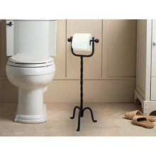 Toilet Roll Holder Stand Wrought Iron Free Standing Loo Paper Dispenser