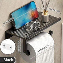 Toilet Tissue Holder Roll Papers Stand Dispensers Wall Mounted Black