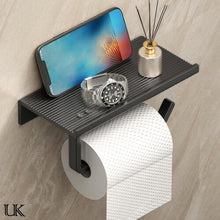 Toilet Tissue Holder Roll Papers Stand Dispensers Wall Mounted Black