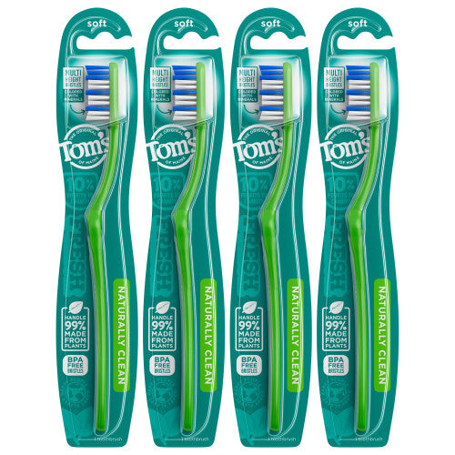 Tom's of Maine Naturally Clean Toothbrush  Soft  4-Pack