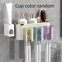 Toothbrush Bathroom Toothbrush Toothpaste Holder Wall Mounted Organizer Storage