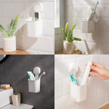 Toothbrush Holder Suction Cup Wall Mounted, 2 Packs Shower Toothbrush Holder for Bathroom Drill-Free Electric Toothbrush