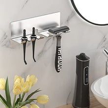 Toothbrush Holder Wall Mounted - Electric Tooth Brush Holder for Bathroom, Self Adhesive Non Screw Toothbrush Head Holder, Stainless Steel Metal