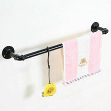 Towel Rail Black Industrial Retro Style Rustic Pipe Hanging Holder