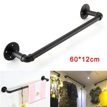 Towel Rail Black Industrial Retro Style Rustic Pipe Hanging Holder