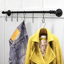 Towel Rail Black Industrial Retro Style Rustic Pipe Hanging Holder