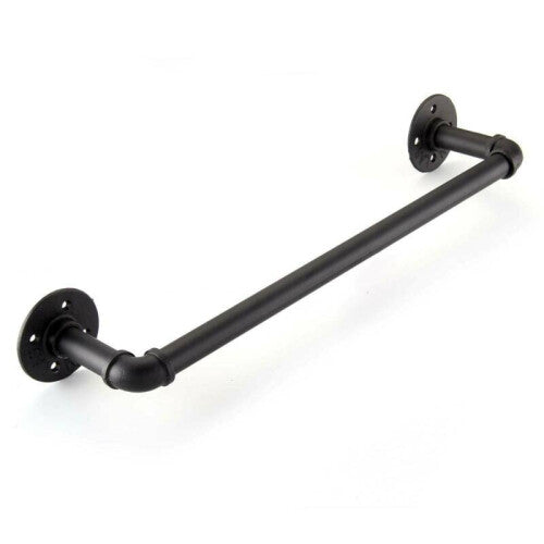 Towel Rail Black Industrial Retro Style Rustic Pipe Hanging Holder