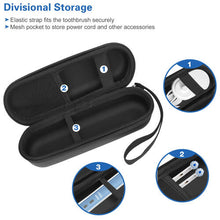 Travel Case for Oral-B Philips Electric Toothbrush, Hard Carrying Case Holder Container -Black