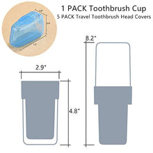 Travel Toothbrush Holder for Bathroom with 5 Toothbrush Head Protective Case  1pcs White Covered Toothbrush Holders Can be Used as Toothbrus