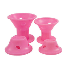 TRIXES Set of 24 Pink Silicone Hair Curlers Gift for Her for Effortless Heat Free Hair Styling