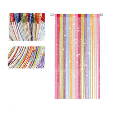 TRIXES String Dew Drop String Curtain -Glitter Thread Multicoloured - Door or Window Panel 90 x 200cm