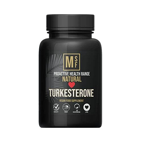 Turkesterone with Piperine for Max Absorption | (1000mg) Serving | 60 High Potency Capsules | Vegan | No Binders No Fillers | Non-GMO | All Natural