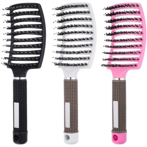 umorismo 3 Pack Hair Brush Vented Curved Brush Detangling Brush Hair Detangler Brush Styling Brush for Natural, Curly, Straight, Wet or Dry Hair