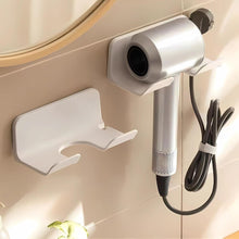 Universal Hair Dryer Holder, Blow Dryer Hanger Wall Mount for Hair Dryer Hook with Plug Cord Organizer Self Adhesive for Cabinet Bathroom(1 Pack)