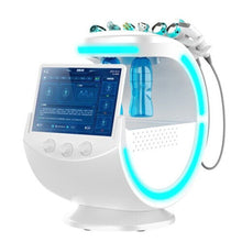 (US PLUG) Ultrasound Skin Care Cryotherapy Microdermabrasion Machine Ice Blue Magic Mirror Skin Analyzer