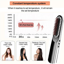 USB Wireless Mini Hair Comb Men's Quick Beard Brush Straightener Comb