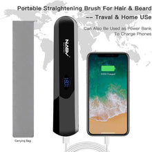 USB Wireless Mini Hair Comb Men's Quick Beard Brush Straightener Comb