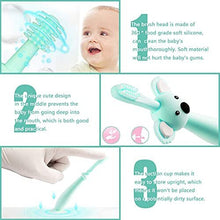 Vicloon Baby and Toddler Toothbrush, 3 PCS Food Grade Silicone Soft Infant Toddlers Toothbrush with Replacement Heads Cute Koala Design, Baby Ora