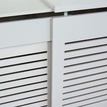 Vida Designs Milton Radiator Cover Adjustable Modern Slatted Grill Slats White Painted MDF Cabinet