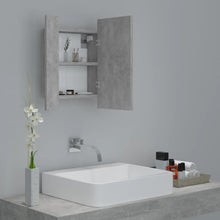 vidaXL LED Bathroom Mirror Cabinet Concrete Grey 40x12x45 cm Acrylic Mirror