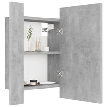 vidaXL LED Bathroom Mirror Cabinet Concrete Grey 40x12x45 cm Acrylic Mirror