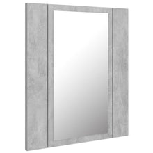 vidaXL LED Bathroom Mirror Cabinet Concrete Grey 40x12x45 cm Acrylic Mirror