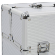 vidaXL Pilot Trolley Silver Aluminium Pilot Case Travel Bag Luggage Trolley