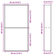 vidaXL Shower Niche Wall Recessed Shower Shelf Brushed Silver Stainless Steel