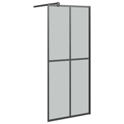 vidaXL Walk-in Shower Screen 80x195 cm Dark Tempered Glass Shower Enclosure