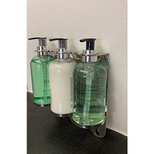 WALL MOUNT 300ml TRIPLE DISPENSER CHROME HOLDER ideal for Molton Brown & Sea Kelp Bottles