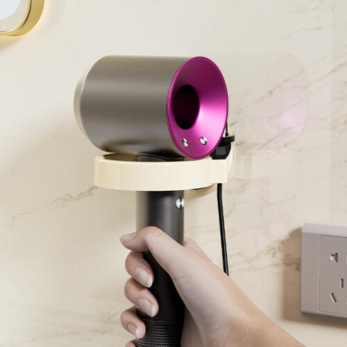 Wall Mounted Hair Dryer Holder-Wall Mounted Hair Dryer Holder - Self Adhesive Hair Dryer Organizer with Hanging Hook for Cabinet Door,Wall,Bathroom