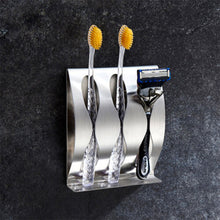 Wall Mounted Toothbrush Holder, Stainless Steel Razor Holder, Self Adhesive Shower Toothbrush Holder