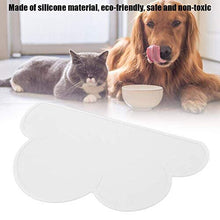 Waterproof Cute Cloud Shape Raised edge Pet Feeding Dish Bowl Mat Dog Puppy Silicone Food Water Placemat Cushion(white)