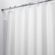 waterproof fabric shower curtain, 183.0 cm x 183.0 cm polyester shower curtain, washable textile curtain with reinforced hem, white