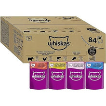 Whiskas 1+ Adult Mixed Selection in Jelly 84 Pouches, Adult Wet Cat Food, Megapack (84 x 85 g)