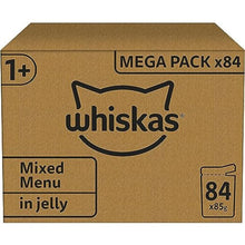 Whiskas 1+ Adult Mixed Selection in Jelly 84 Pouches, Adult Wet Cat Food, Megapack (84 x 85 g)