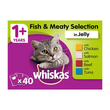 Whiskas 1+ Cat Pouches Fish & Meaty Selection Jelly Cat Food 120x100g MegaPack