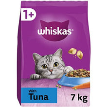 Whiskas 1+ Tuna 7kg Bag, Adult Cat Dry Food - Pack may vary