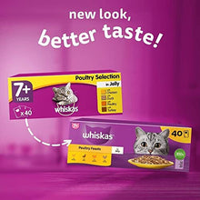 Whiskas 7+ Poultry Selection in Jelly 40x85g Pouches, Senior Cat Food