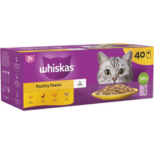 Whiskas 7+ Senior Cat Food Poultry Selection in Jelly, 40 x 85 g