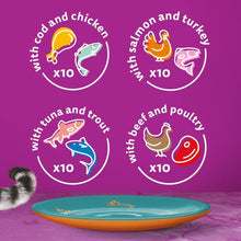 Whiskas Tasty Duo 1+ Surf and Turf in Jelly 40 x 85 g Pouches, Adult Cat Food