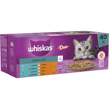 Whiskas Tasty Duo 1+ Surf and Turf in Jelly 40 x 85 g Pouches, Adult Cat Food