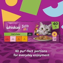 Whiskas Tasty Mix 1+Chef´s Choice in Gravy 40x85g Pouches, Adult Cat Food