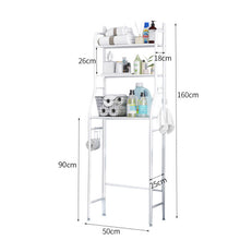 (White) 3-Tier Over Toilet Storage Shelves Bathroom Rack